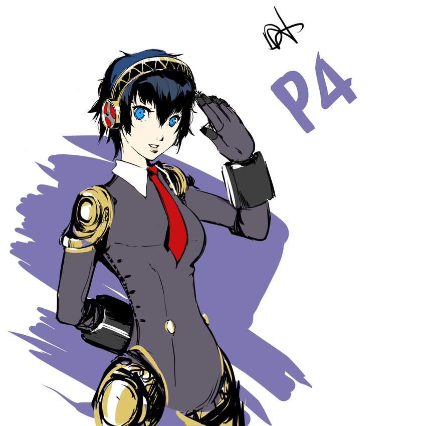 shirogane naoto and aigis (persona and 2 more) drawn by dh_(brink_of_memories)