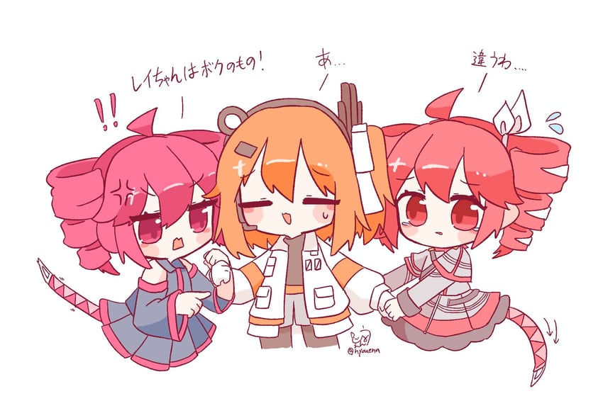 kasane teto and adachi rei (utau and 2 more) drawn by hyouenn