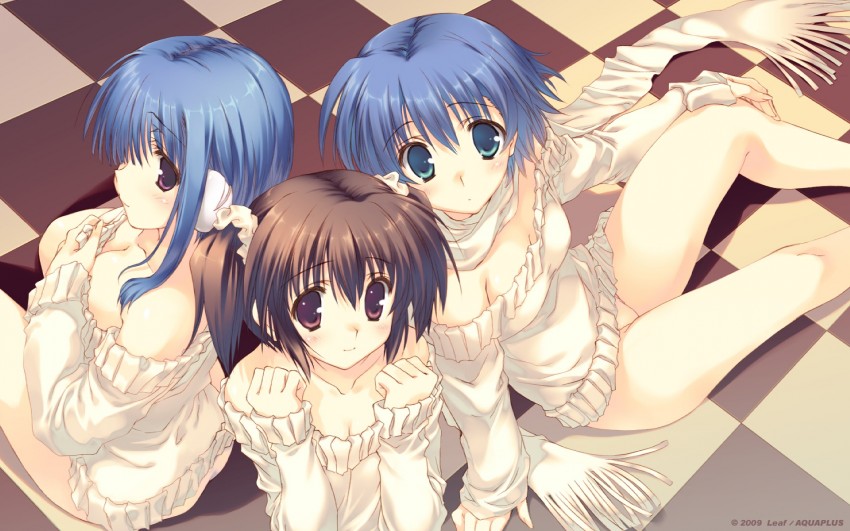 yuzuhara konomi, tonami yuma, and ilfa (to heart and 1 more) drawn by mitsumi_misato