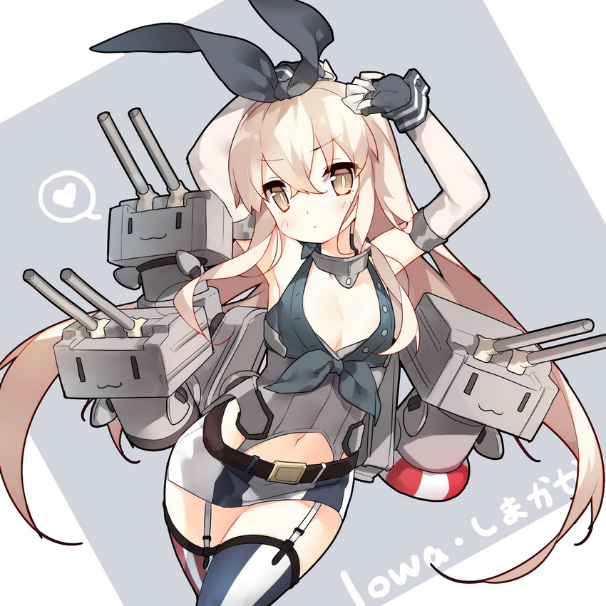 shimakaze, rensouhou-chan, and iowa (kantai collection) drawn by saru
