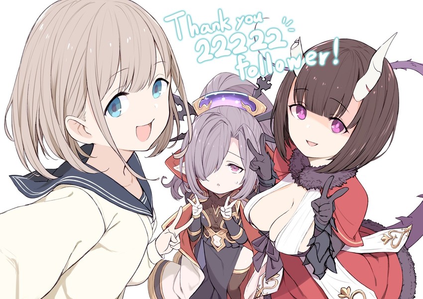 serizawa asahi, eriko, and niyon (idolmaster and 3 more) drawn by iwao_(pixiv258710)