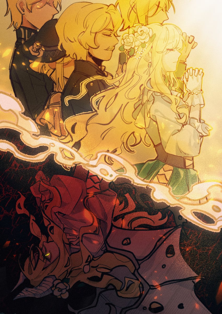 audrey hall, hibbert hall, alfred hall, earl hall, and caitlyn hall (lord of the mysteries) drawn by mojinnancheng835
