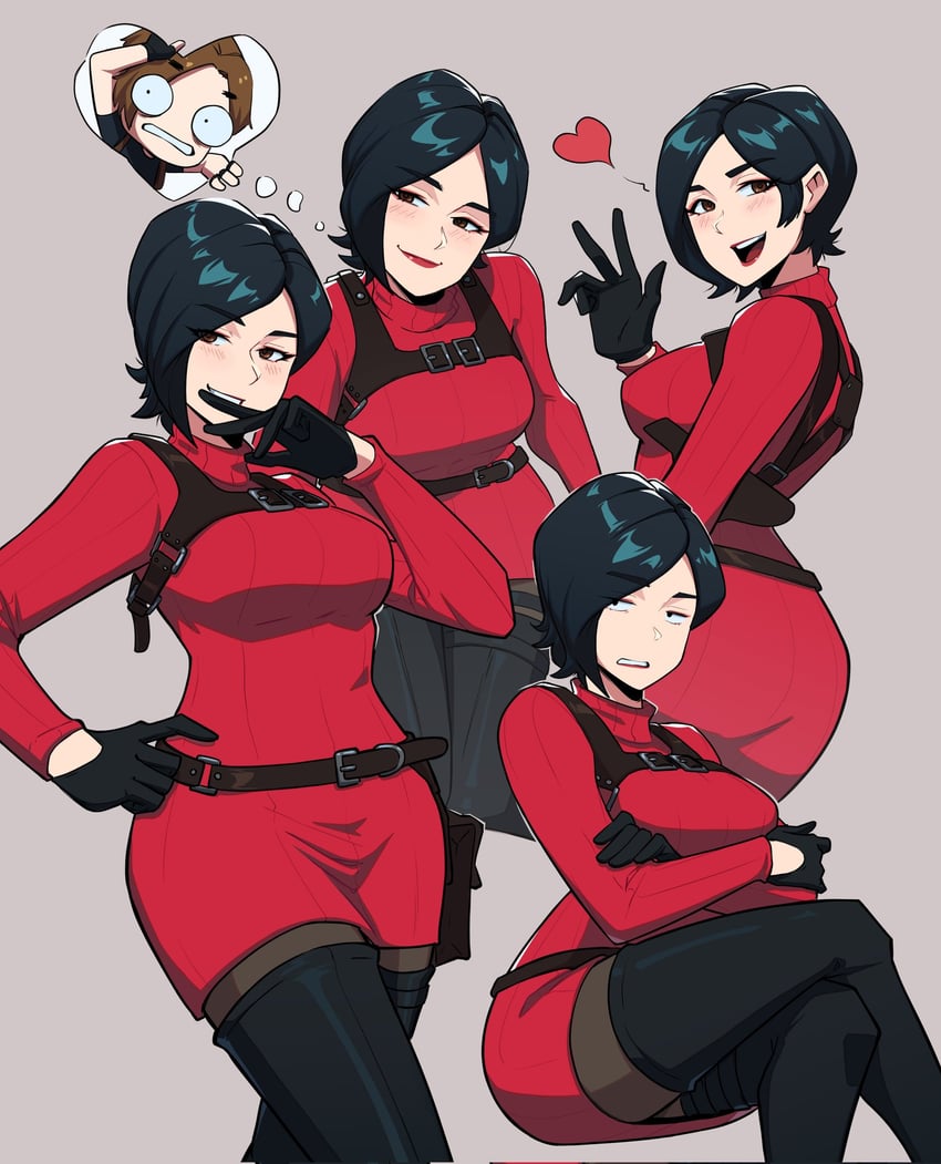 leon s. kennedy and ada wong (resident evil and 1 more) drawn by aneurysm_ax