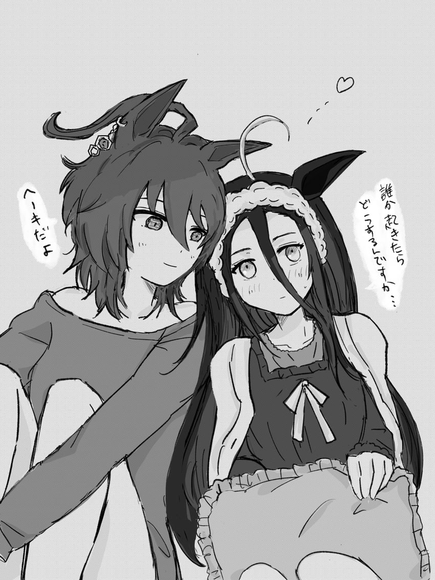 agnes tachyon and manhattan cafe (umamusume) drawn by lala_lilas