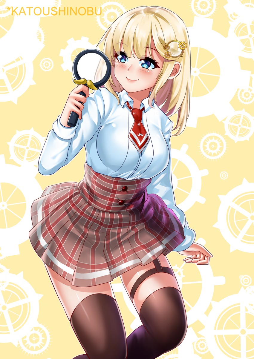 watson amelia (hololive and 1 more) drawn by katou_shinobu