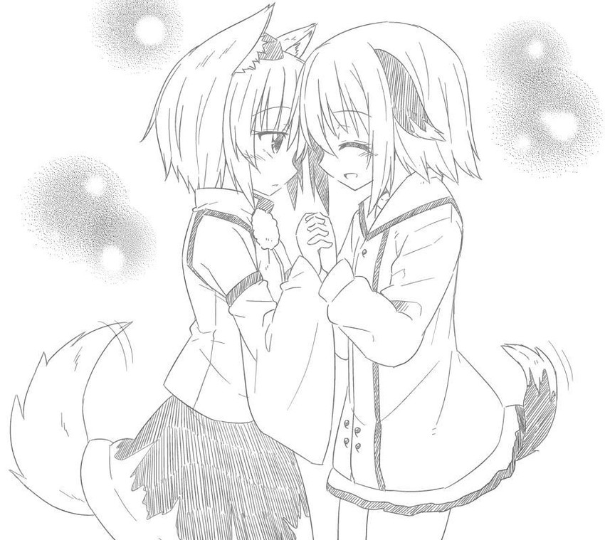 inubashiri momiji and kasodani kyouko (touhou) drawn by kazawa_(tonzura-d)