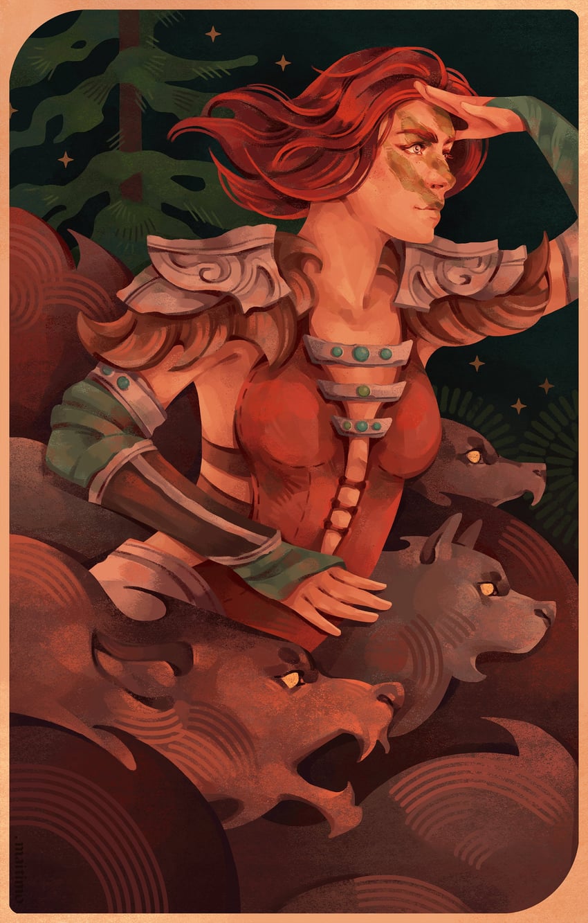aela the huntress (the elder scrolls and 1 more) drawn by point_maitimo