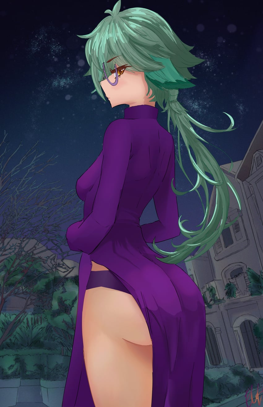 sucrose (genshin impact) drawn by daawnu