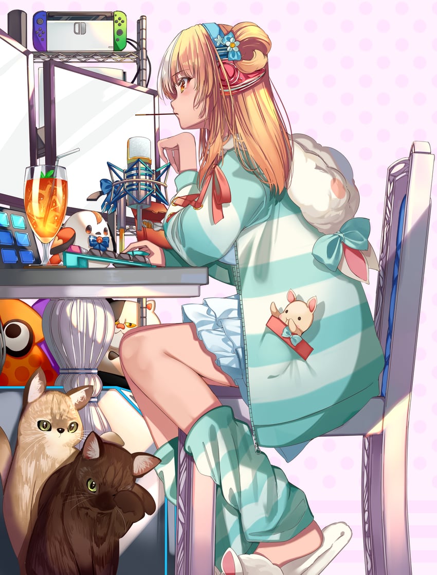 shiranui flare, judd, and elfriend (hololive and 2 more) drawn by yuutarou_(fukiiincho)