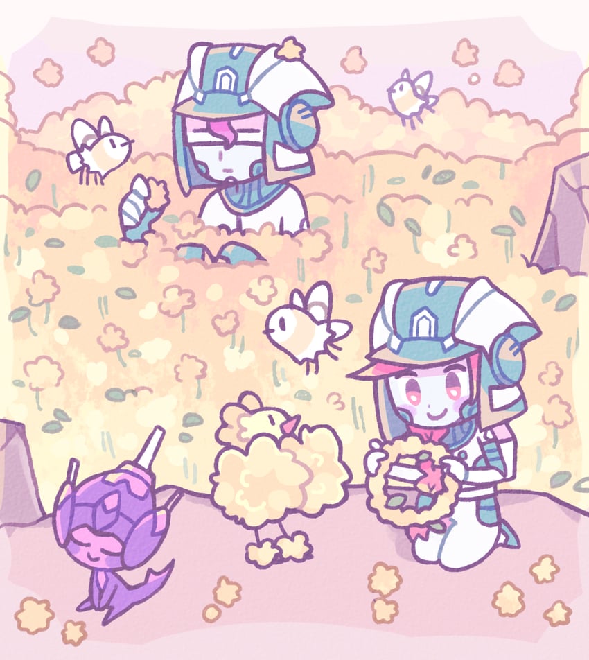 cutiefly, oricorio, poipole, zossie, and dulse (pokemon and 1 more) drawn by remoooon