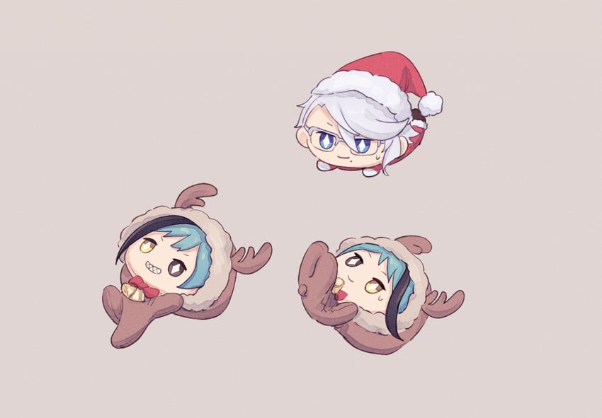 floyd leech, jade leech, and azul ashengrotto (twisted wonderland) drawn by michihito