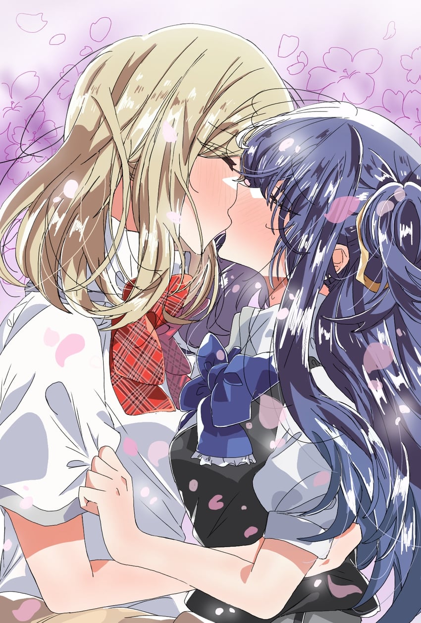 izumi shiho and mizuguchi aki (sasayaku you ni koi wo utau) drawn by yoruneko_(liampadolina)