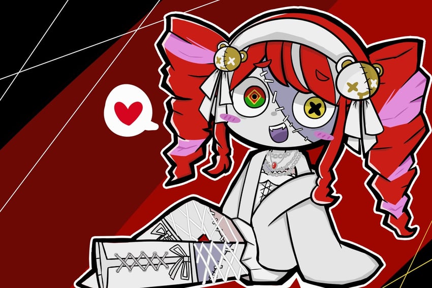 kureiji ollie and udin (hololive and 1 more) drawn by zonbko_(artist)