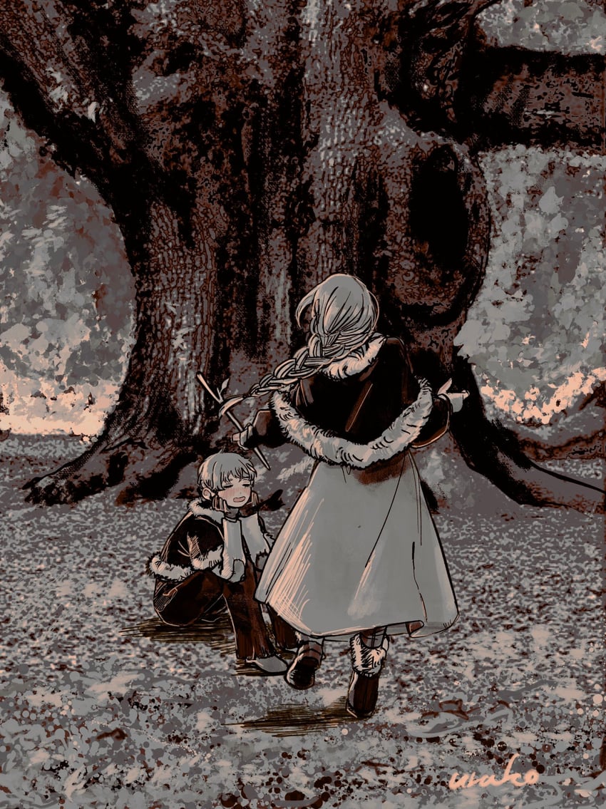 falin touden and laios touden (dungeon meshi) drawn by urako_(iamurako)