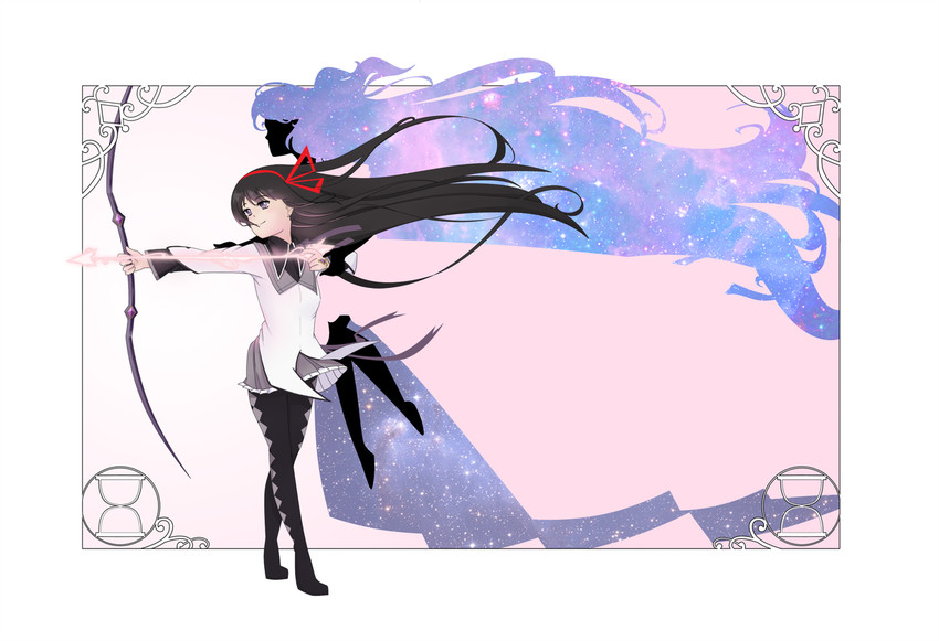 akemi homura, kaname madoka, and ultimate madoka (mahou shoujo madoka magica) drawn by loony_bear