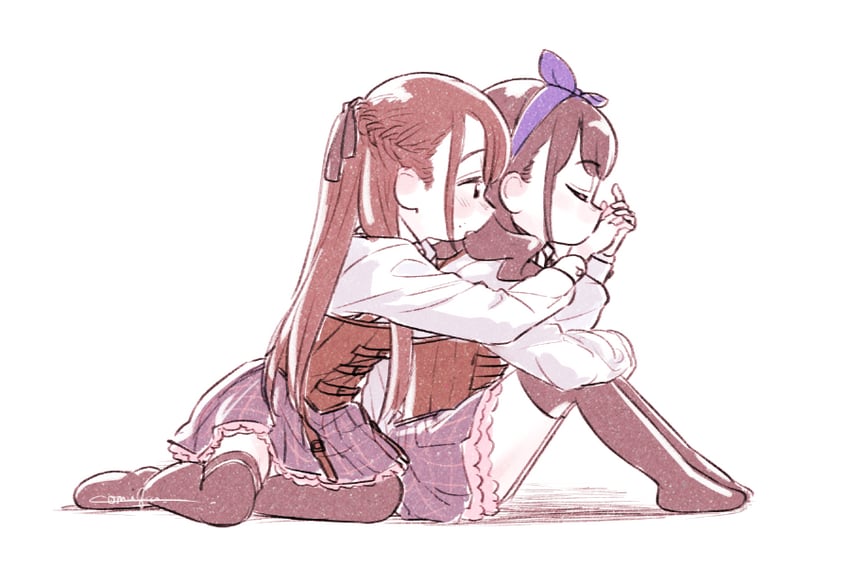 fukuyama jeanne sachie and kuroki francisca yuria (assault lily) drawn by komuzuka
