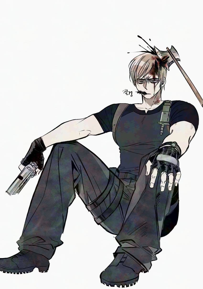leon s. kennedy (resident evil and 1 more) drawn by nul