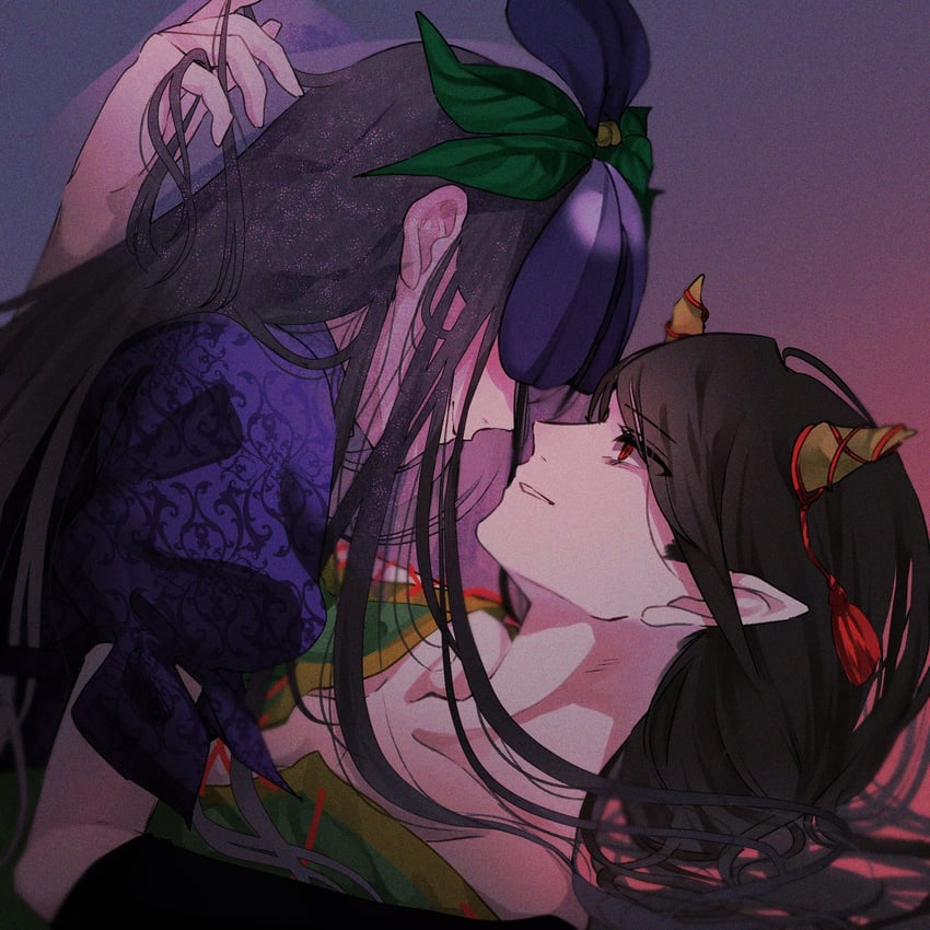 yomotsu hisami and nippaku zanmu (touhou) drawn by yoshino_(q_sci)