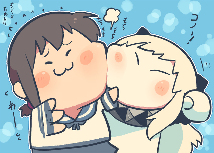 fubuki and northern ocean princess (kantai collection) drawn by rariatto_(ganguri)