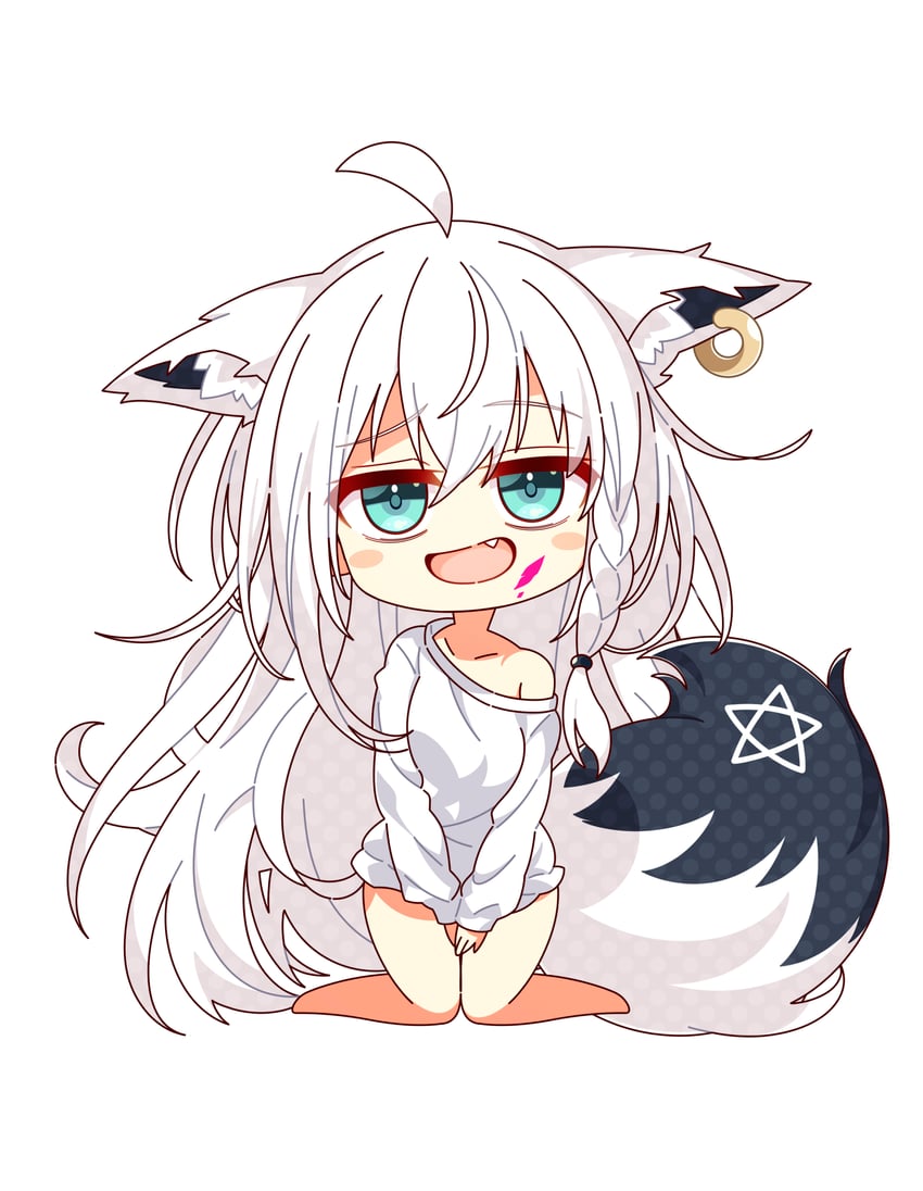 shirakami fubuki (hololive and 1 more) drawn by 7:08