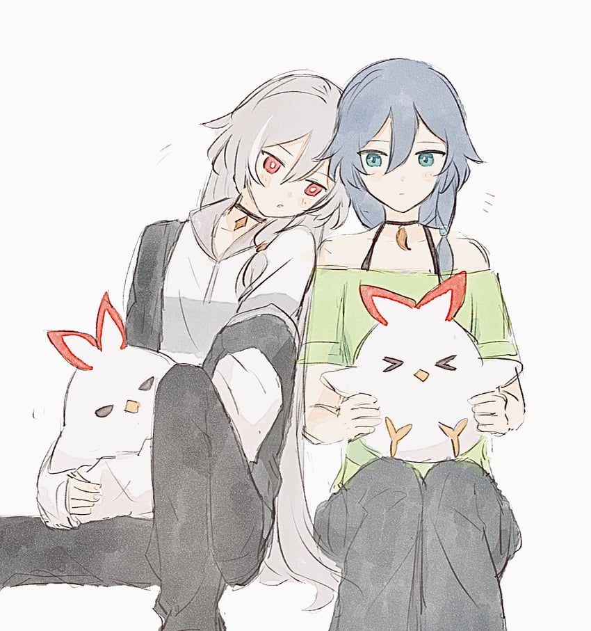 fu hua, herrscher of sentience, and jingwei (honkai and 1 more) drawn by tya_tya_3rd