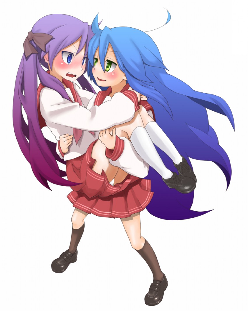 hiiragi kagami and izumi konata (lucky star) drawn by dorinko