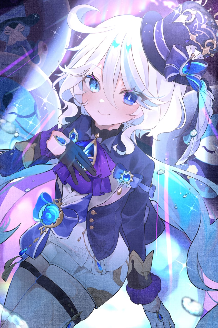 furina, surintendante chevalmarin, gentilhomme usher, and mademoiselle crabaletta (genshin impact) drawn by mikan_(90926728)