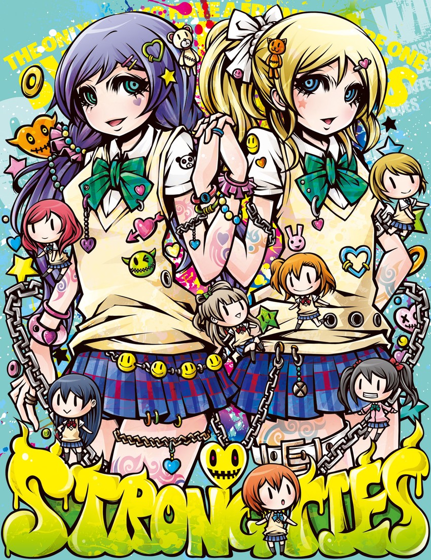 nishikino maki, tojo nozomi, sonoda umi, yazawa nico, ayase eli, and 4 more (love live! and 1 more) drawn by project.c.k.