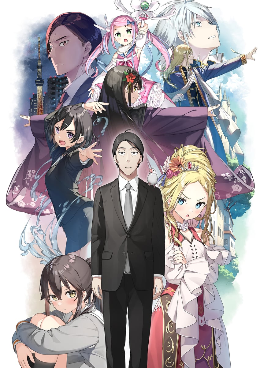 otonari-san, sasaki, futarishizukashi, hoshizaki, elsa muller, and 5 more (sasaki to p-chan) drawn by kantoku
