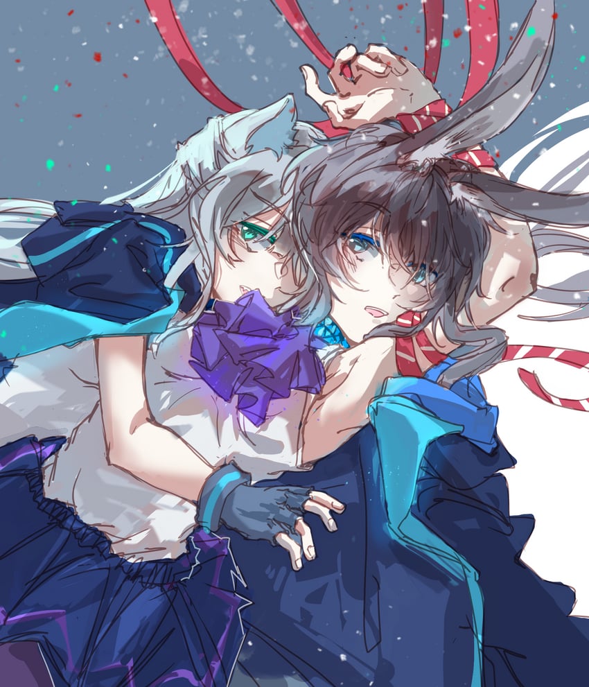 amiya and rosmontis (arknights) drawn by e-fa-dorn