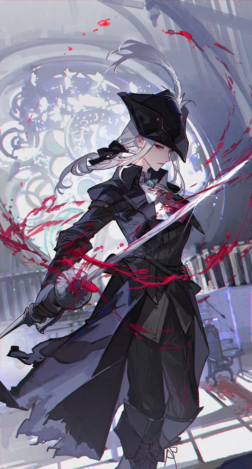 lady maria of the astral clocktower (bloodborne) drawn by satsuya