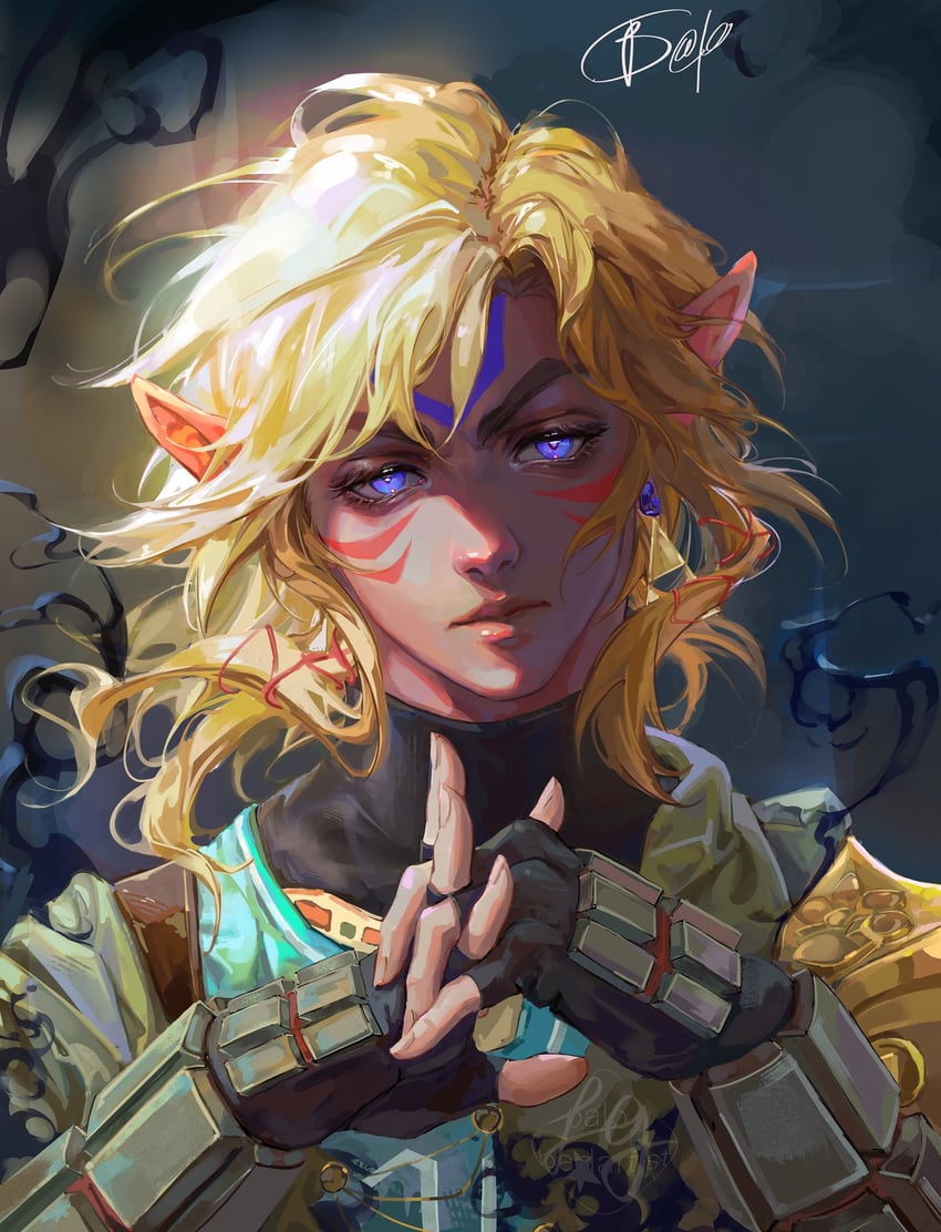 link and fierce deity (the legend of zelda and 2 more) drawn by balo_badartist