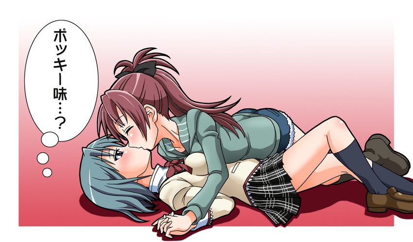 miki sayaka and sakura kyoko (mahou shoujo madoka magica) drawn by doku_donguri