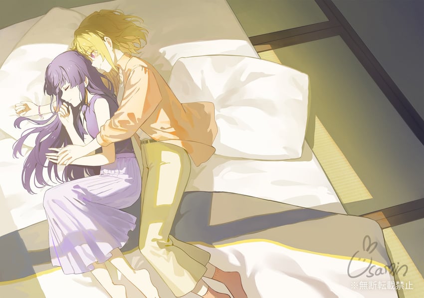 furude rika and houjou satoko (higurashi no naku koro ni) drawn by usamin_(megumikira)