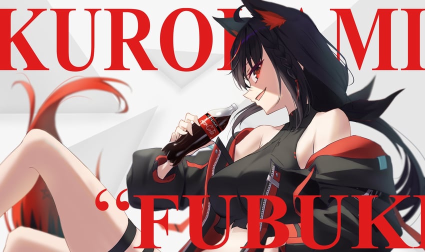 kurokami fubuki (hololive and 1 more) drawn by kirimoya