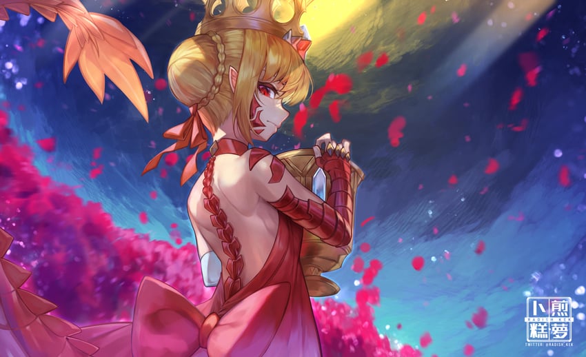 nero claudius and queen draco (fate and 1 more) drawn by radishkek