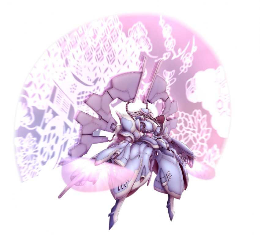 saigyouji yuyuko and neo granzon (touhou and 1 more) drawn by nekoguruma