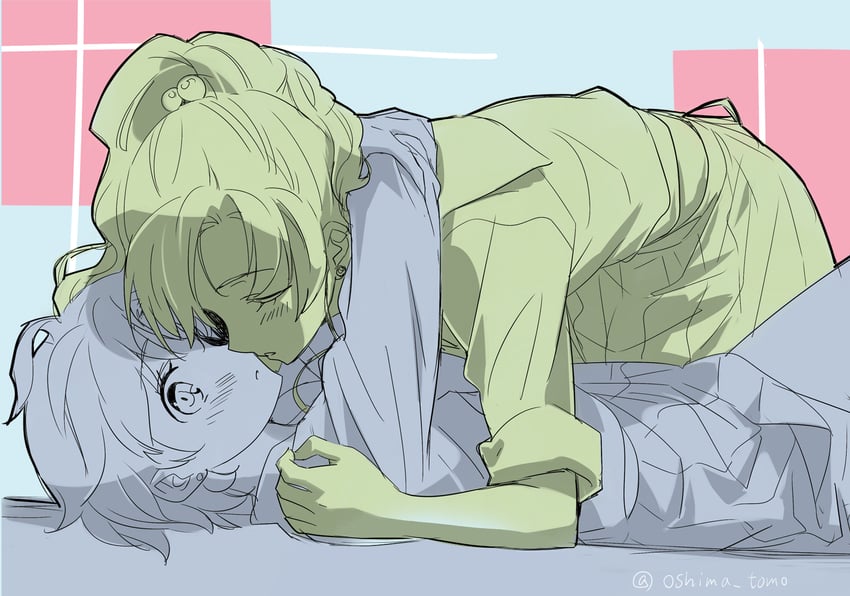 mizuno ami and kino makoto (bishoujo senshi sailor moon) drawn by ooshima_tomo