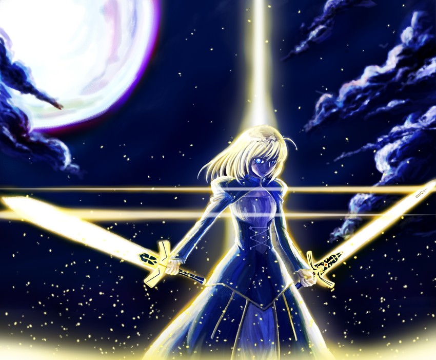 artoria pendragon and saber (fate and 1 more) drawn by harnest_(111350)