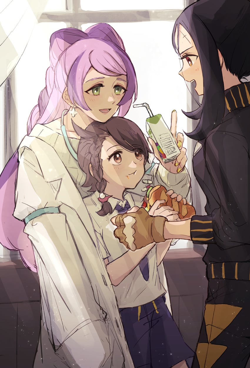 juliana, miriam, and dendra (pokemon and 1 more) drawn by chikiso