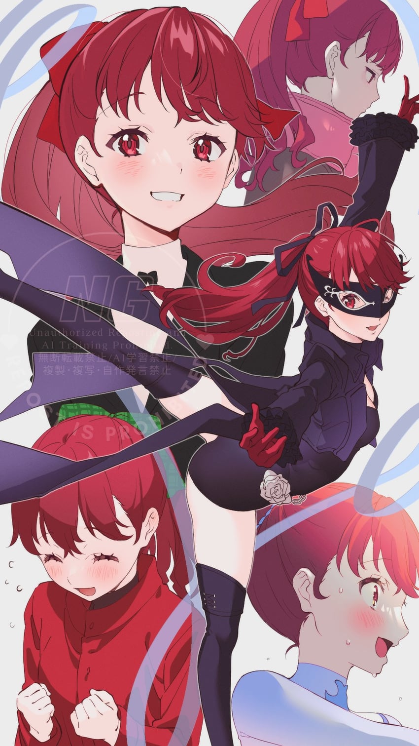 yoshizawa kasumi and violet (persona and 2 more) drawn by bochi_(5hxm)