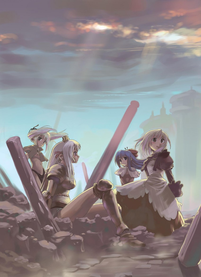 acolyte, mage, knight, and merchant (ragnarok online) drawn by morii_shizuki