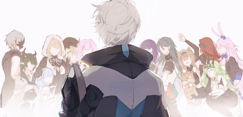 elysia, yae sakura, mobius, aponia, griseo, and 9 more (honkai and 1 more) drawn by dou_g_(douglasiai413)