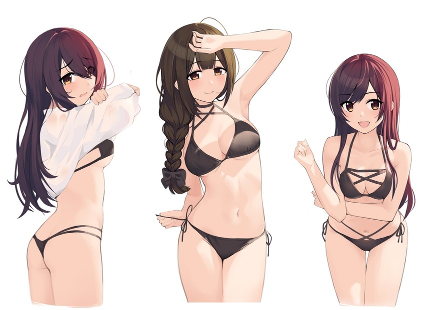 osaki amana, kuwayama chiyuki, and osaki tenka (idolmaster and 1 more) drawn by gin00