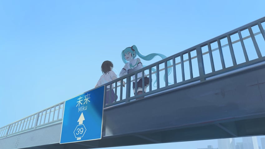 hatsune miku (vocaloid and 1 more) drawn by tadanotarosuke