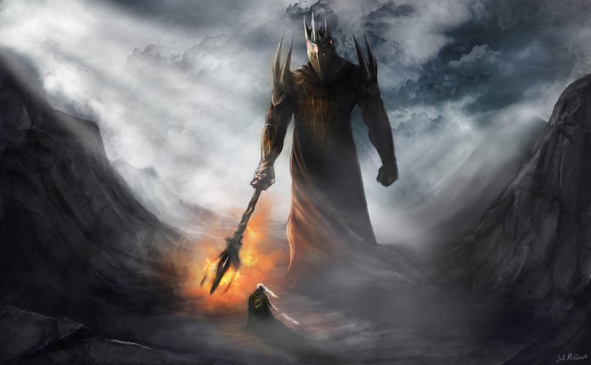 morgoth and fingolfin (tolkien's legendarium and 1 more) drawn by jmkilpatrick