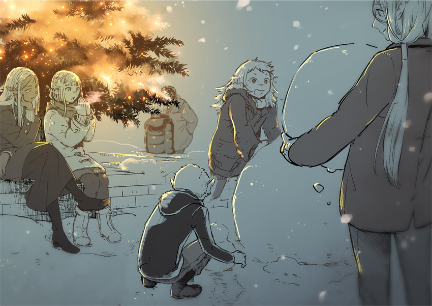 mithrun, kabru, fleki, lycion, cithis, and 2 more (dungeon meshi) drawn by jack_(haist)