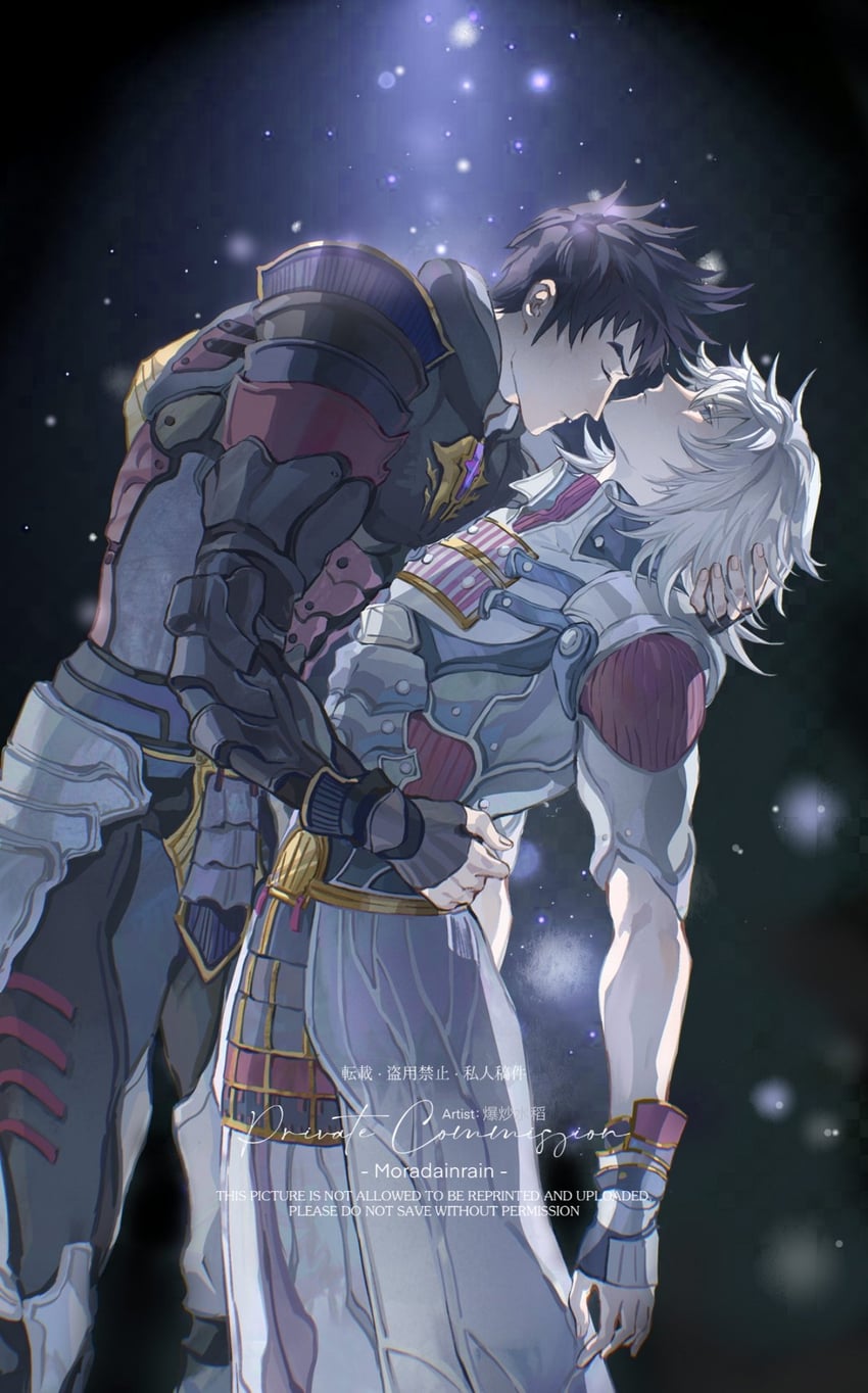 jin and malos (xenoblade chronicles and 1 more) drawn by raininmoradain