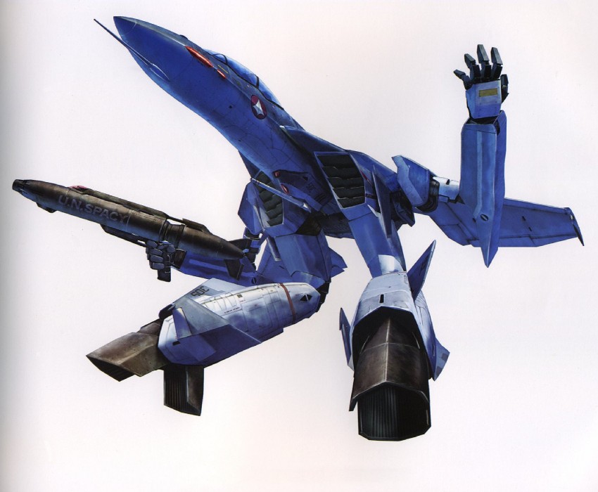 vf-0, kudou shin, vf-0d, and edgar lasalle (macross and 1 more) drawn by tenjin_hidetaka