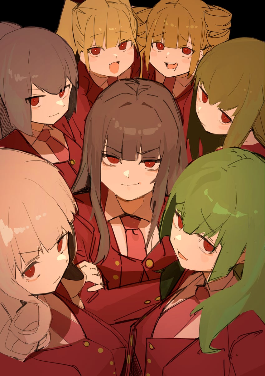 mammon, lucifer, asmodeus, beelzebub, belphegor, and 2 more (umineko no naku koro ni) drawn by motaing